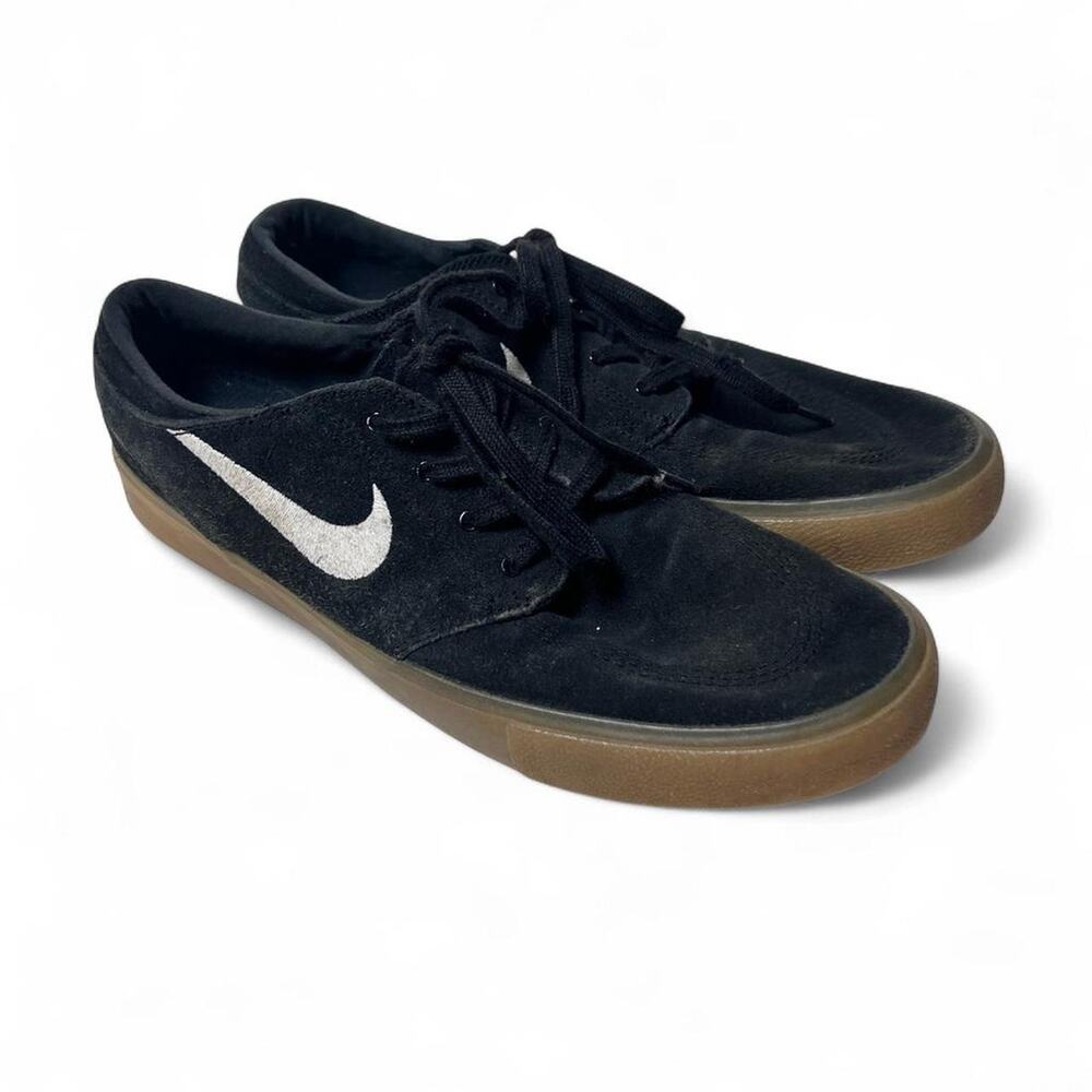 Nike SB Stefan Janoski Mens Black Suede Gum Sole Skate Shoes US 11.5 AQ475-003